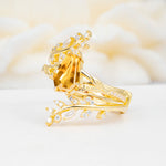 SR17144 Citrine Ring - White-Gold