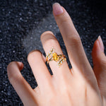 SR17144 Citrine Ring - Rose-Gold