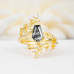 SR17144 Black Rutilated Quartz Ring - Additional view