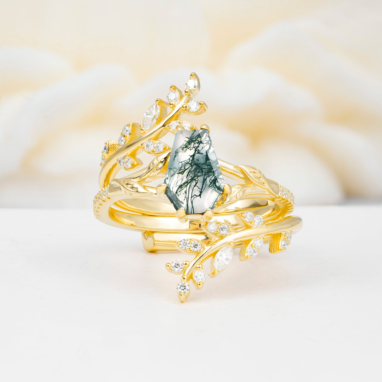 SR17144 Moss Agate Ring - Additional view