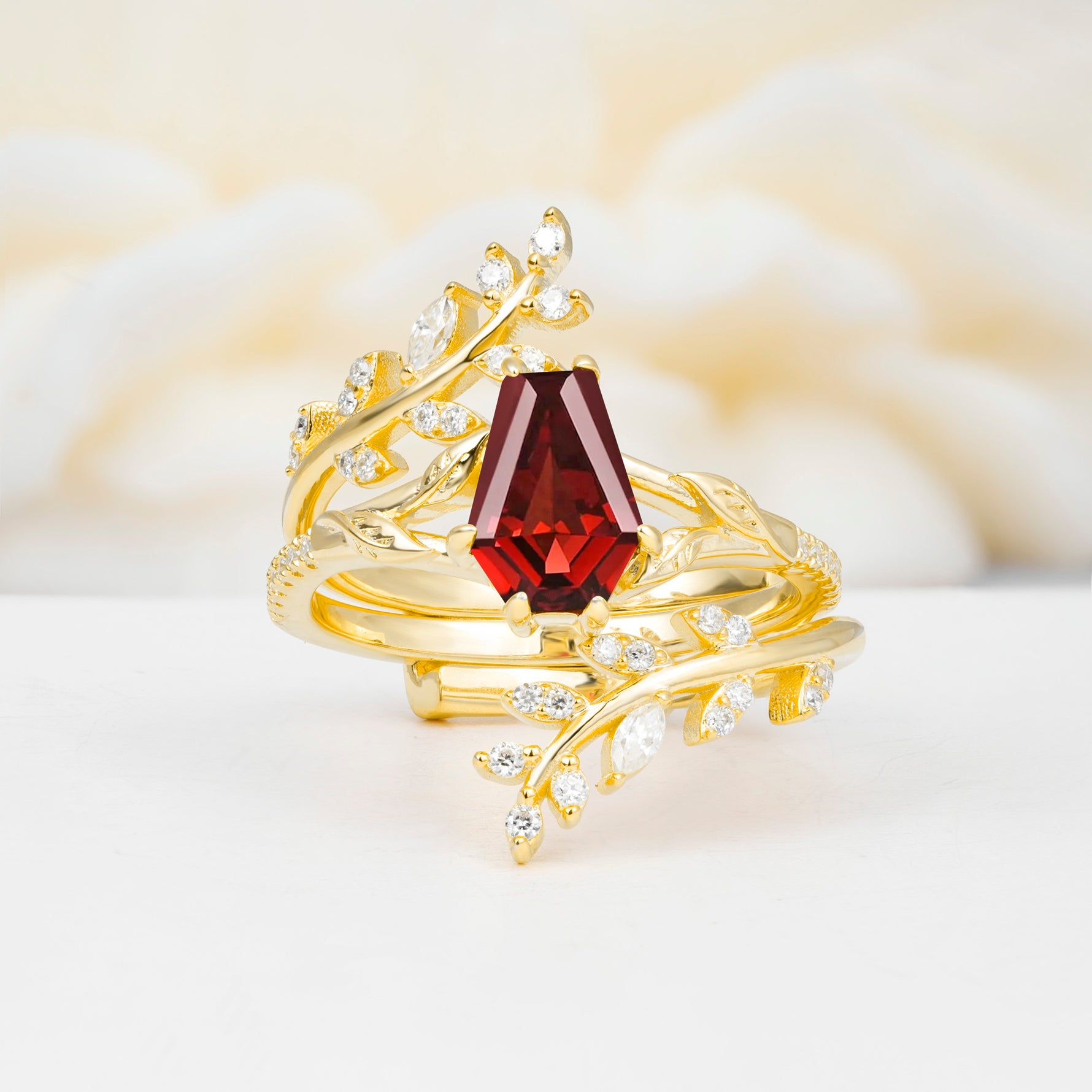 SR17144 Garnet Ring - Additional view