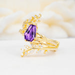 SR17144 Amethyst Ring - White-Gold