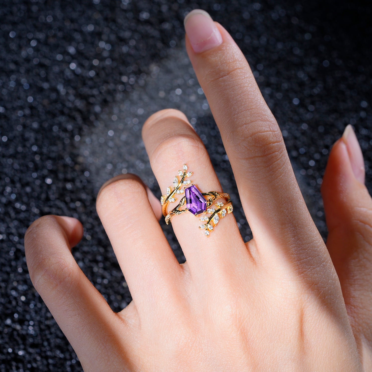SR17144 Amethyst Ring - Rose-Gold