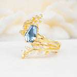 SR17144 Aquamarine Ring - White-Gold