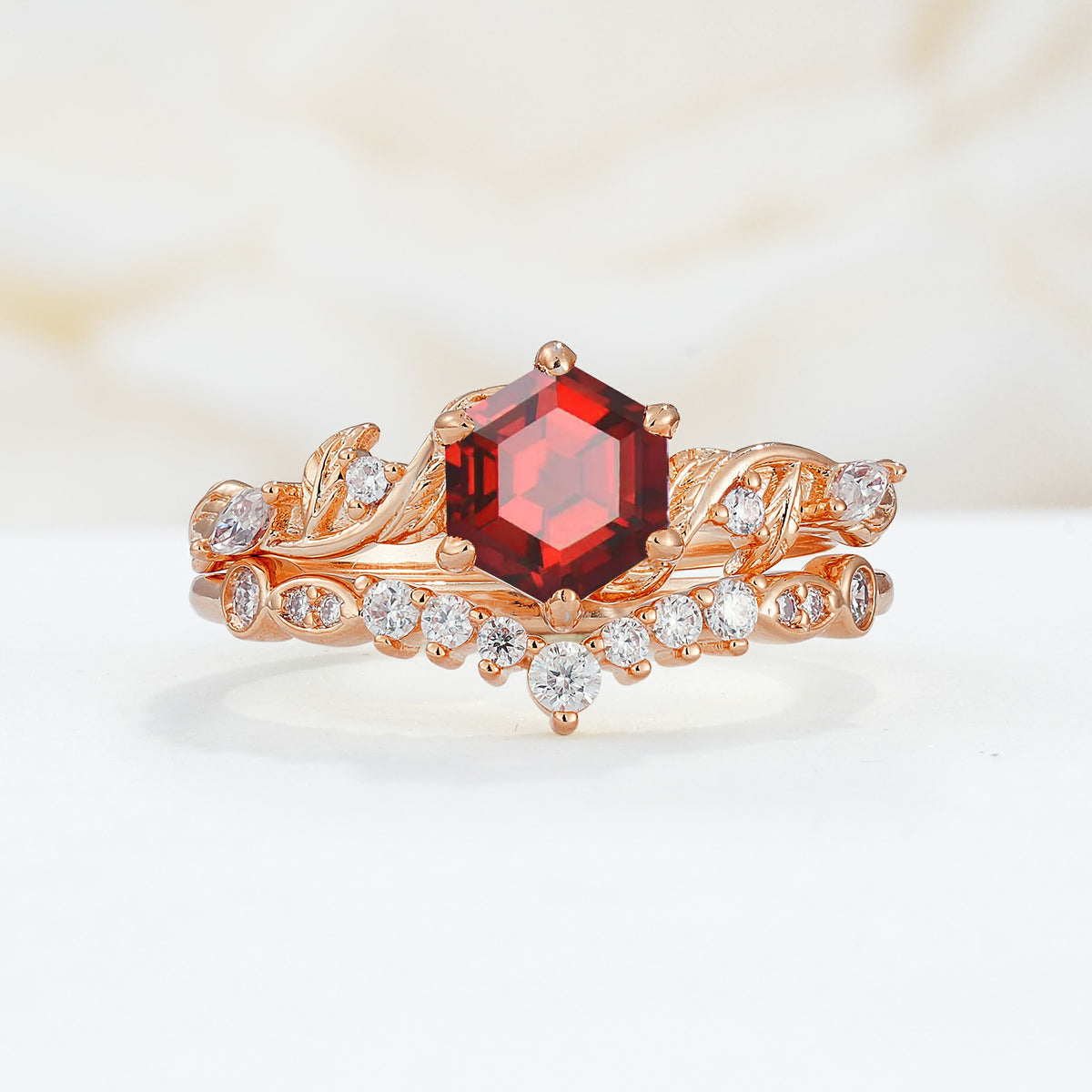 SR17149 Garnet Ring - Additional view