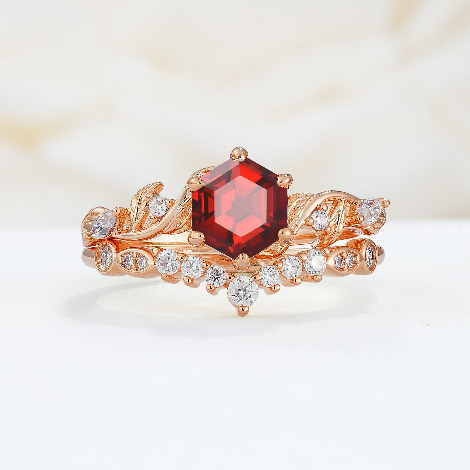 SR17149 Garnet Ring - Additional view
