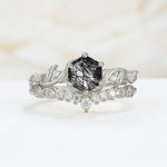 SR17149 Black Rutilated Quartz Ring - Additional view