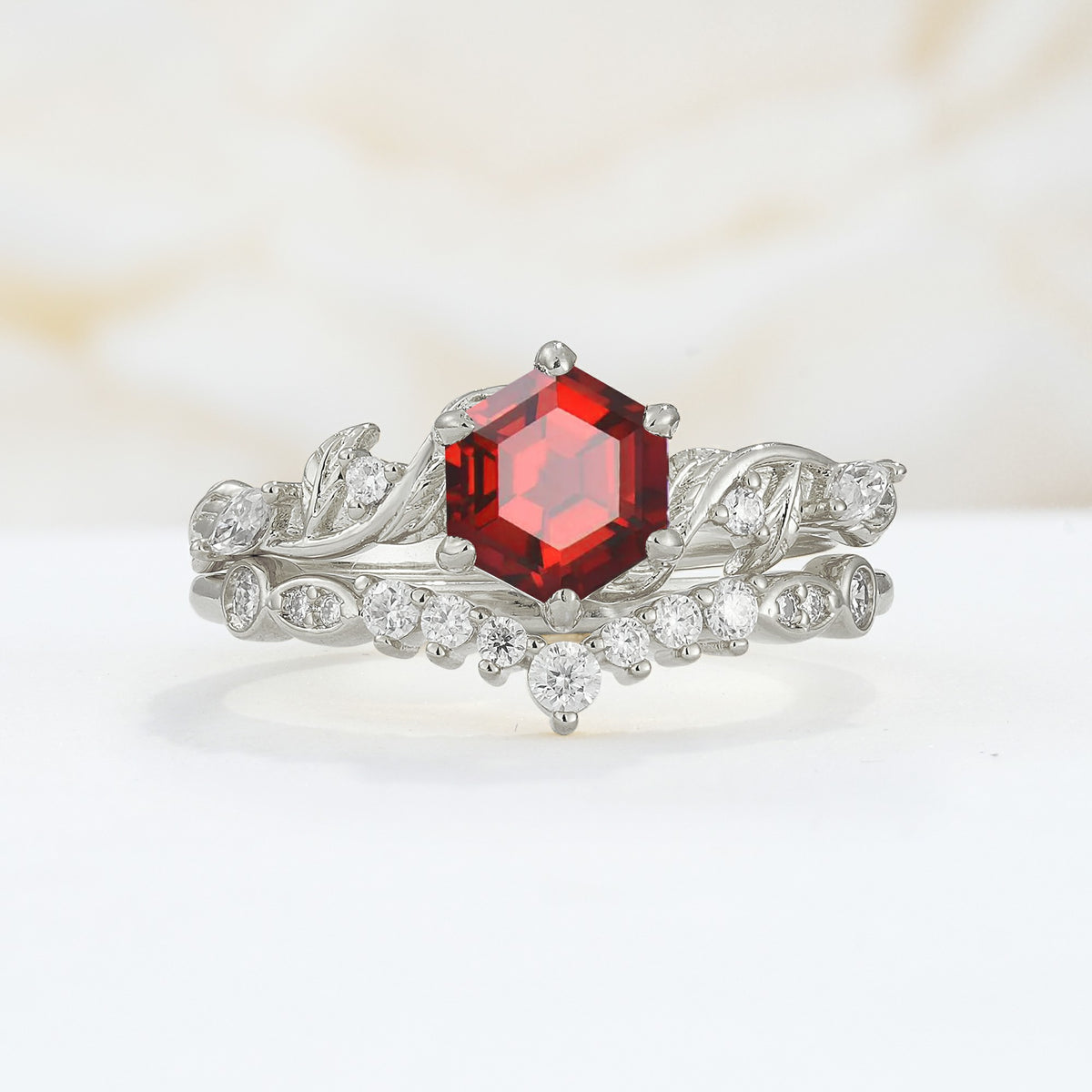 SR17149 Garnet Ring - Additional view