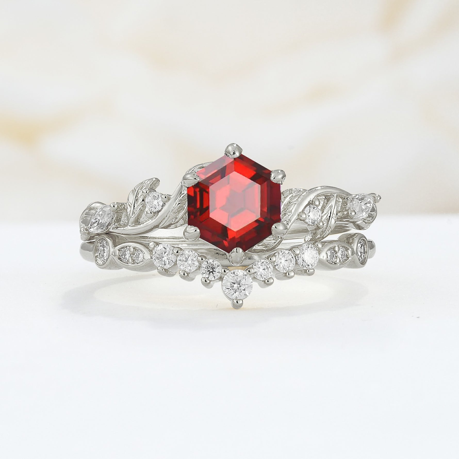 SR17149 Garnet Ring - Additional view