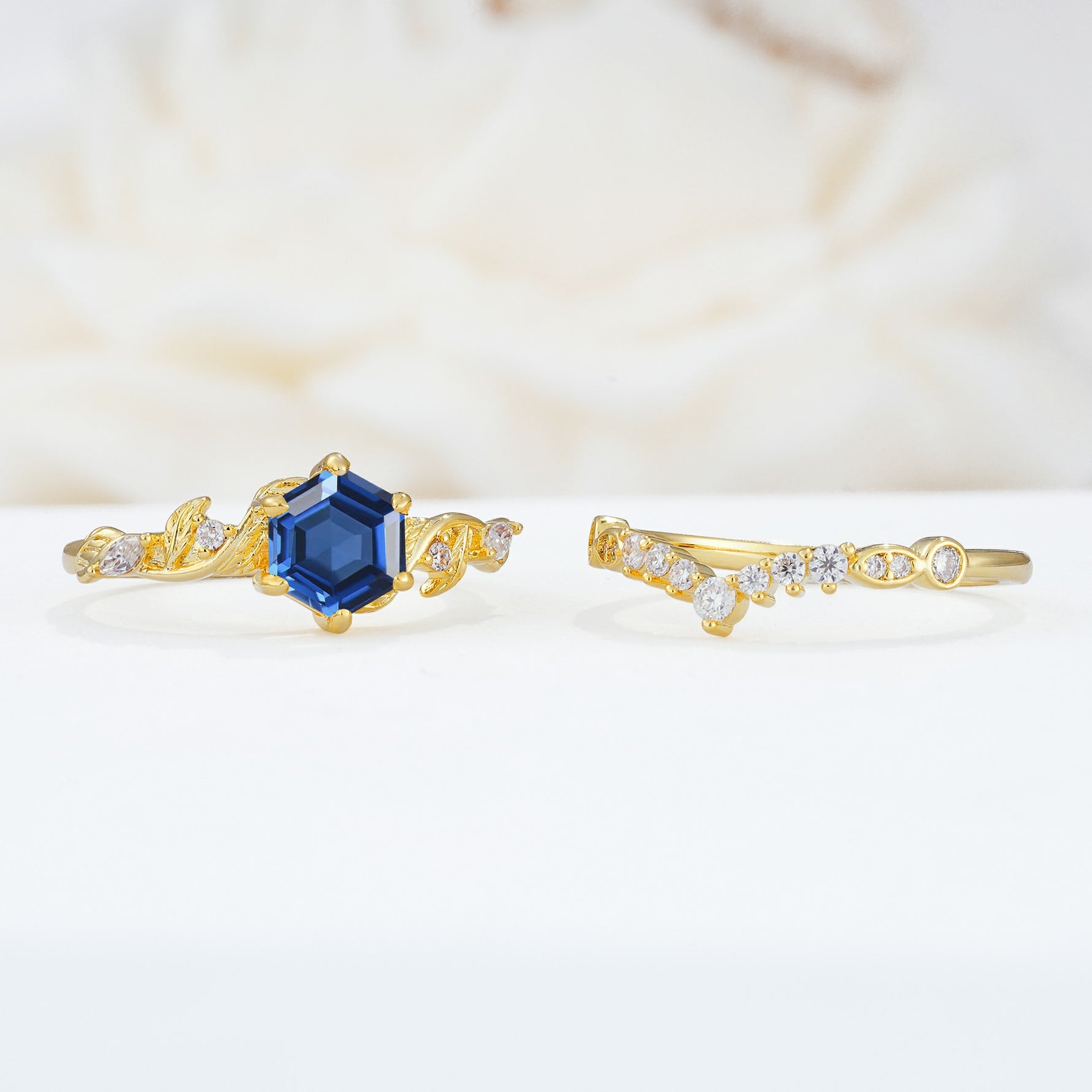 SR17149 Sapphire Ring - White-Gold