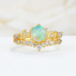 SR17149 Fire Opal Ring - Yellow-Gold