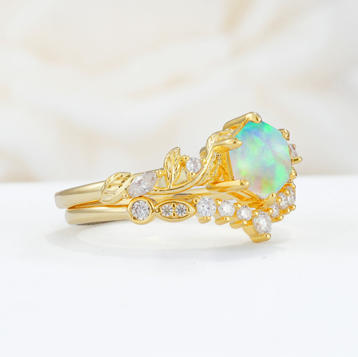 SR17149 Fire Opal Ring - Rose-Gold