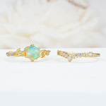 SR17149 Fire Opal Ring - White-Gold