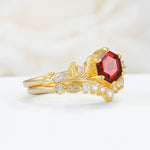 SR17149 Garnet Ring - Rose-Gold