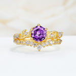 SR17149 Amethyst Ring - Yellow-Gold