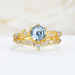 SR17149 Aquamarine Ring - Yellow-Gold