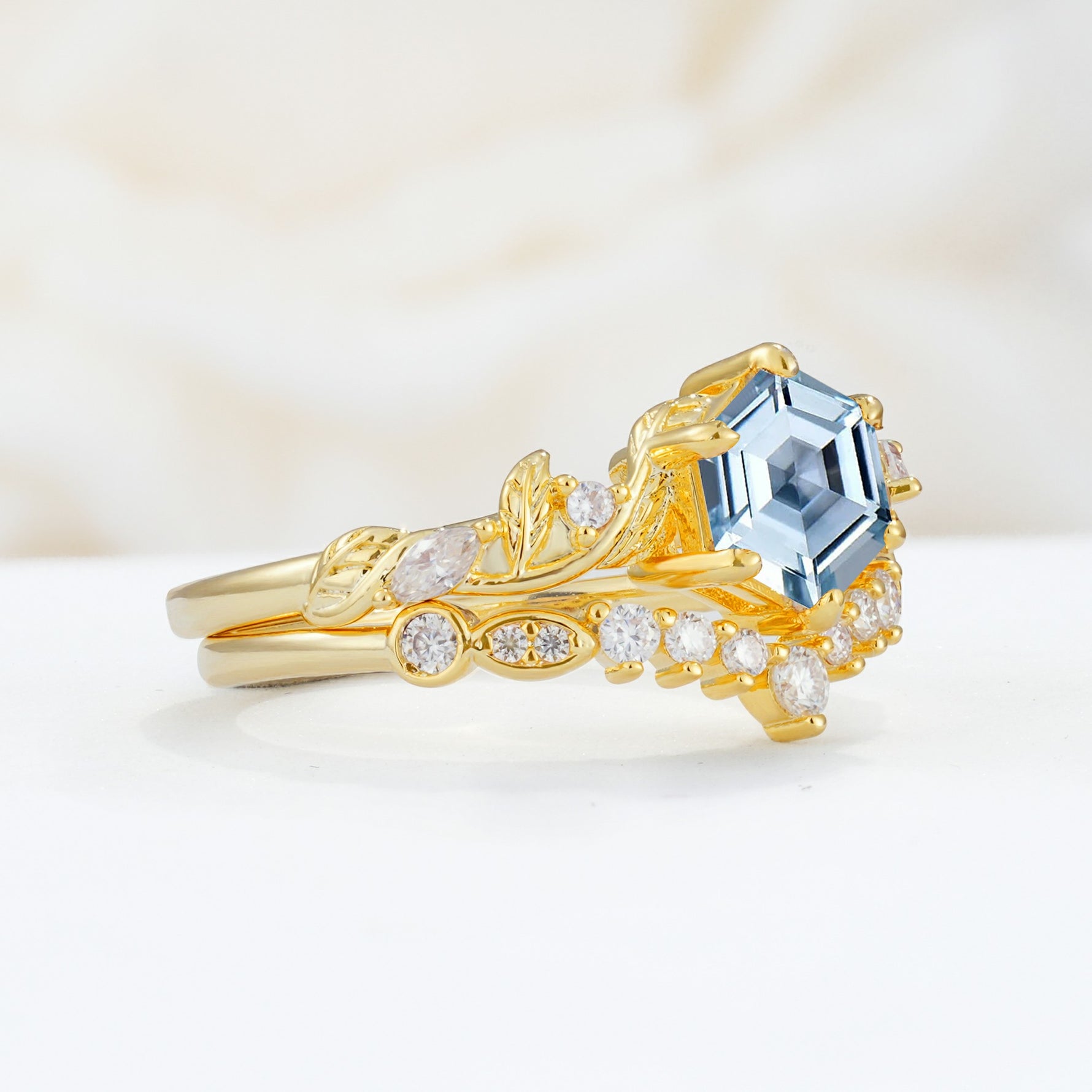 SR17149 Aquamarine Ring - Rose-Gold