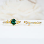 SR17149 Emerald Ring - White-Gold