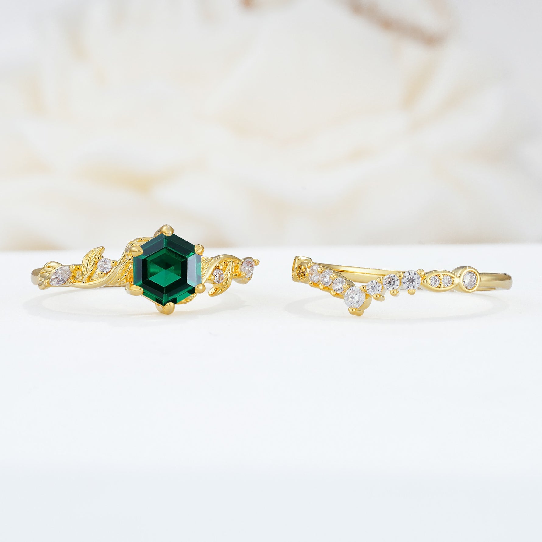 SR17149 Emerald Ring - White-Gold
