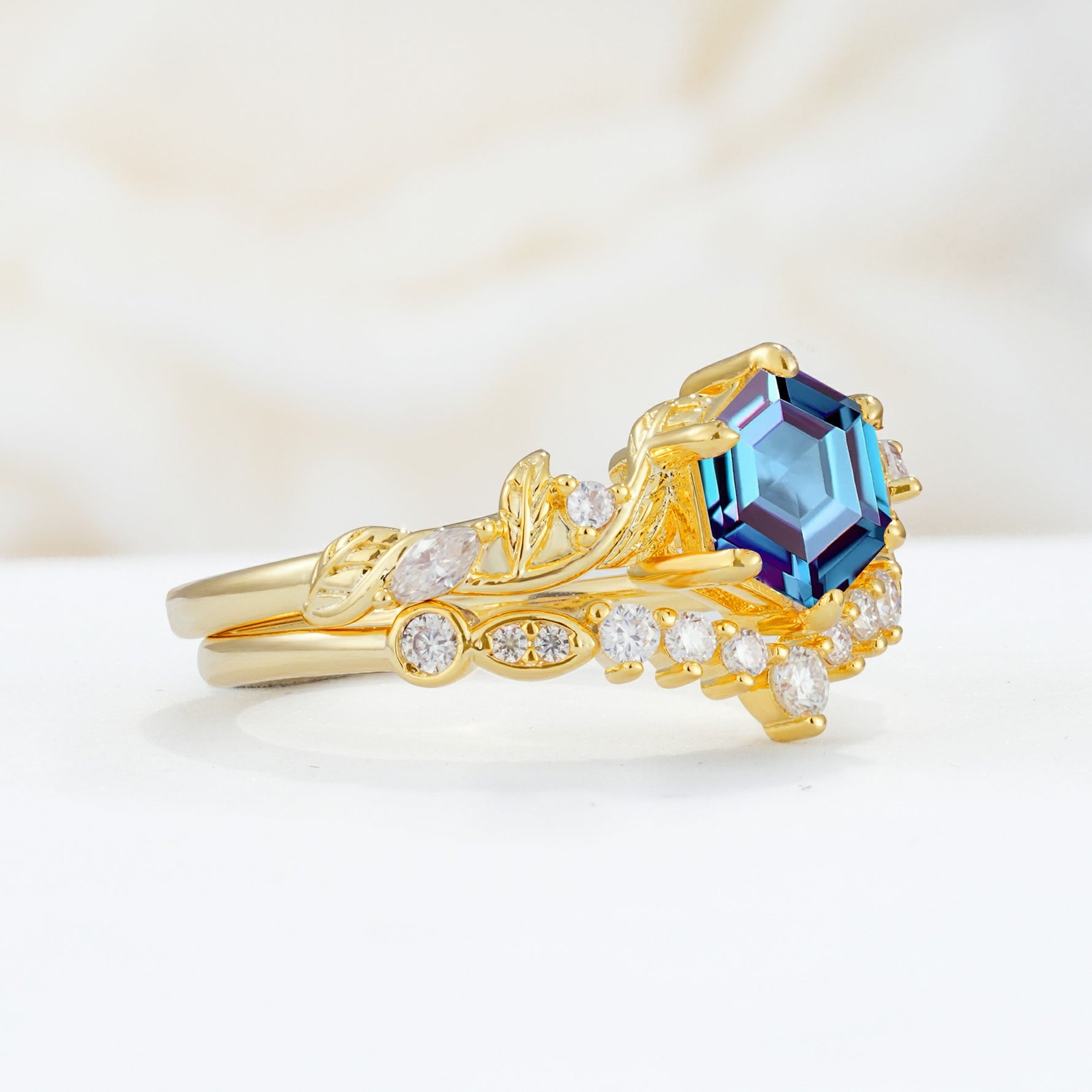 SR17149 Alexandrite Ring - Rose-Gold