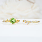SR17149 Peridot Ring - White-Gold