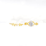Botanical Twisted Vine Pear Cut Moissanite Bridal Ring Set - Additional view