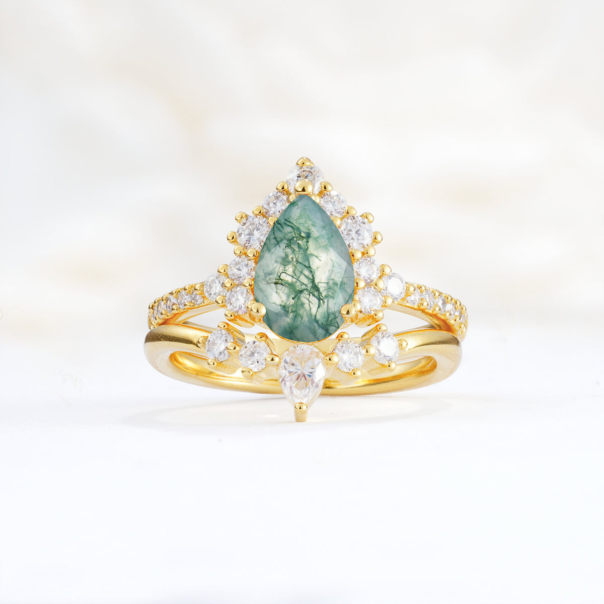 SR17164 Moss Agate Ring - Additional view