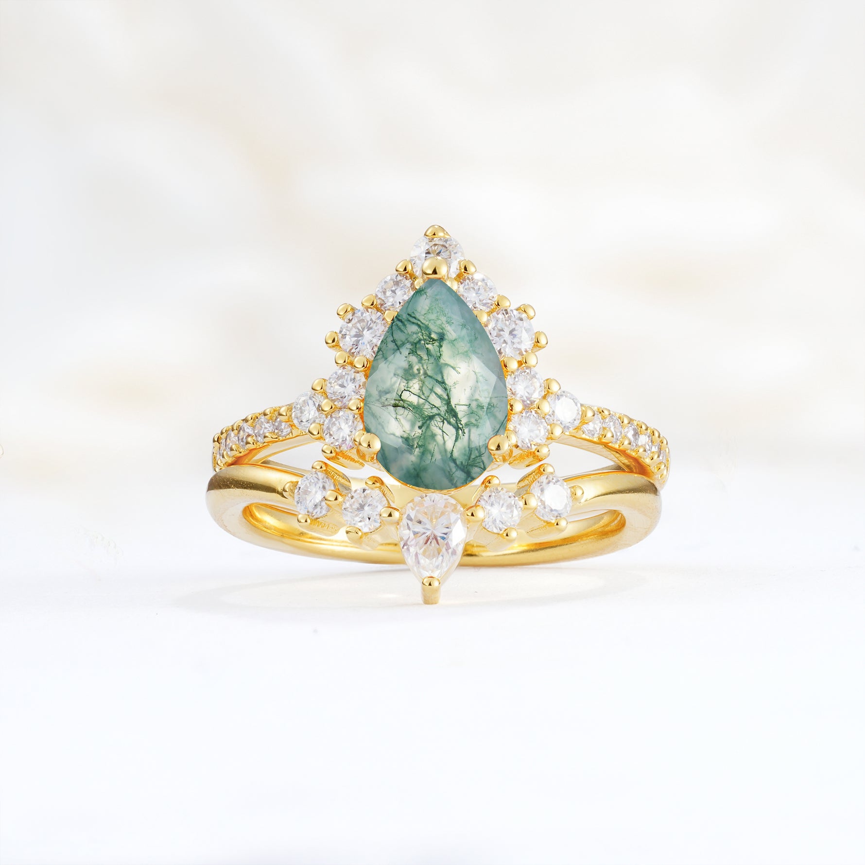 SR17164 Moss Agate Ring - Additional view