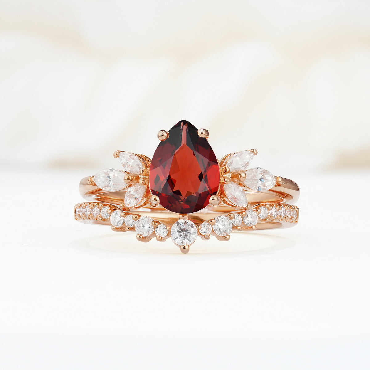 SR17165 Garnet Ring - Additional view
