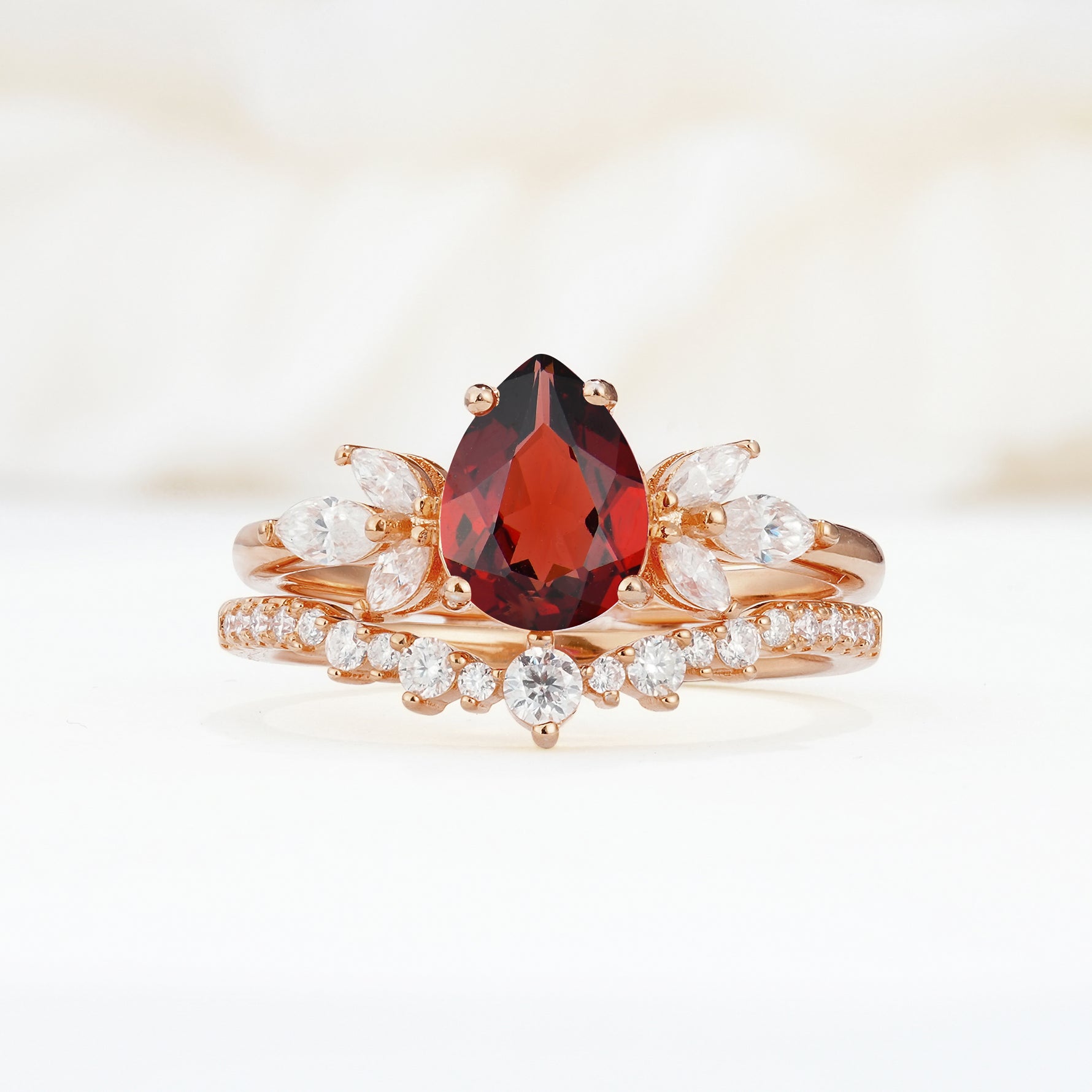SR17165 Garnet Ring - Additional view