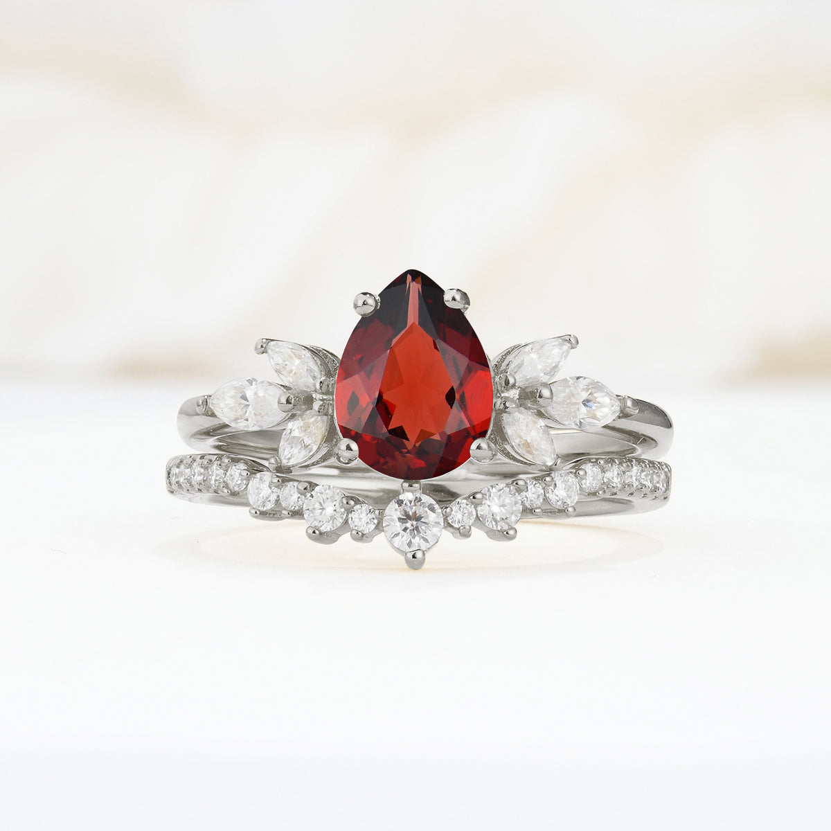 SR17165 Garnet Ring - Additional view