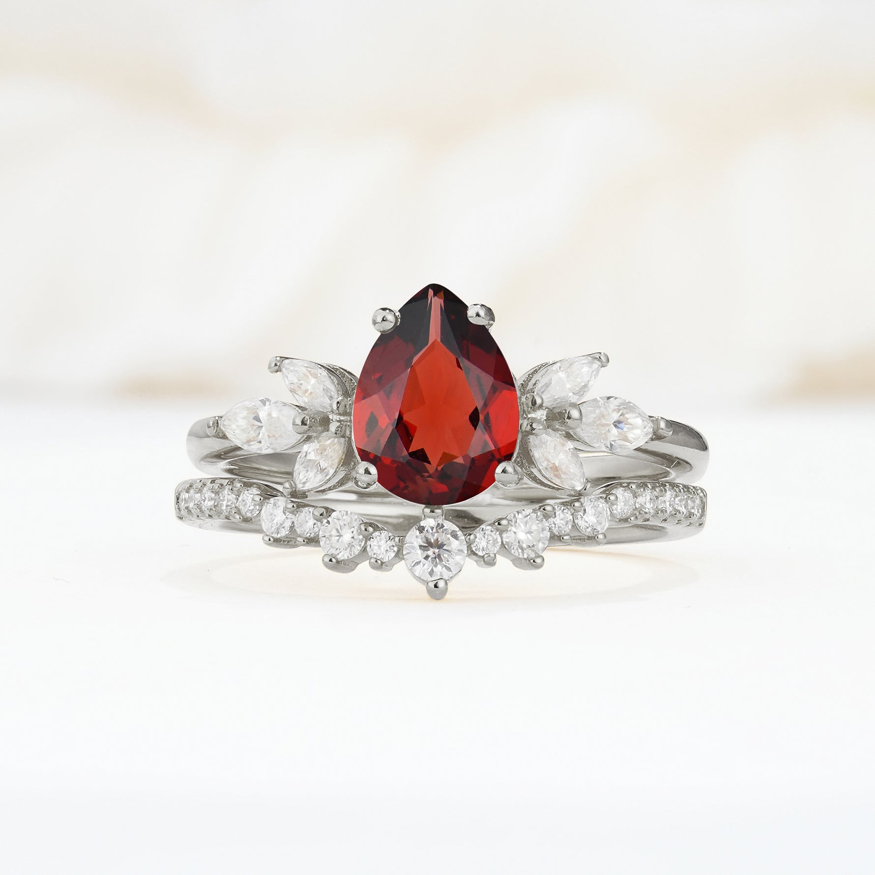 SR17165 Garnet Ring - Additional view
