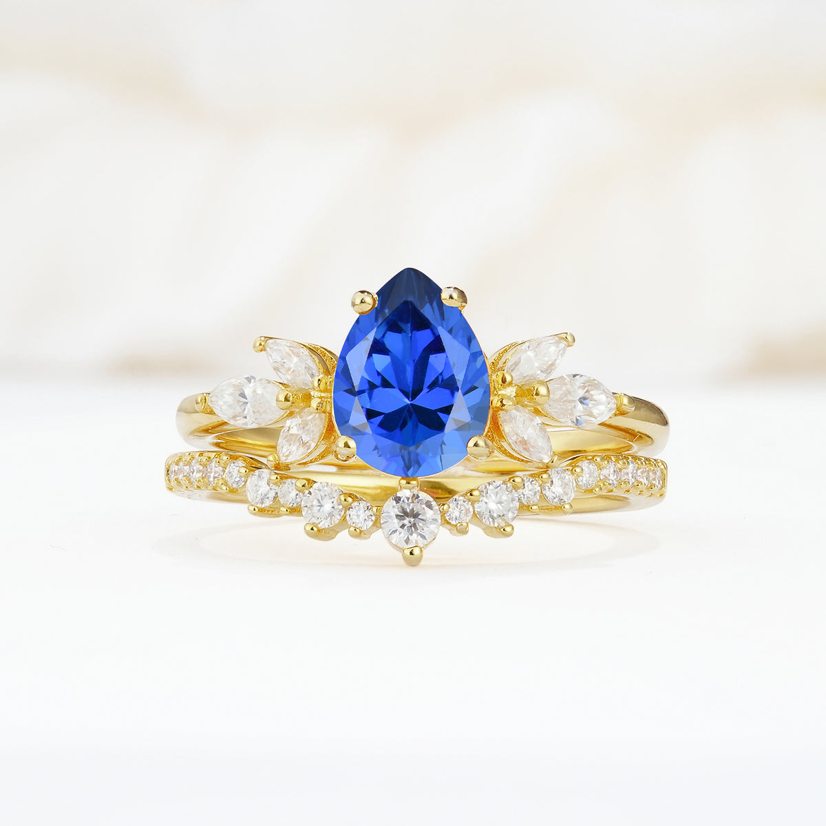 SR17165 Sapphire Ring - Yellow-Gold
