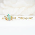 SR17165 Fire Opal Ring - White-Gold