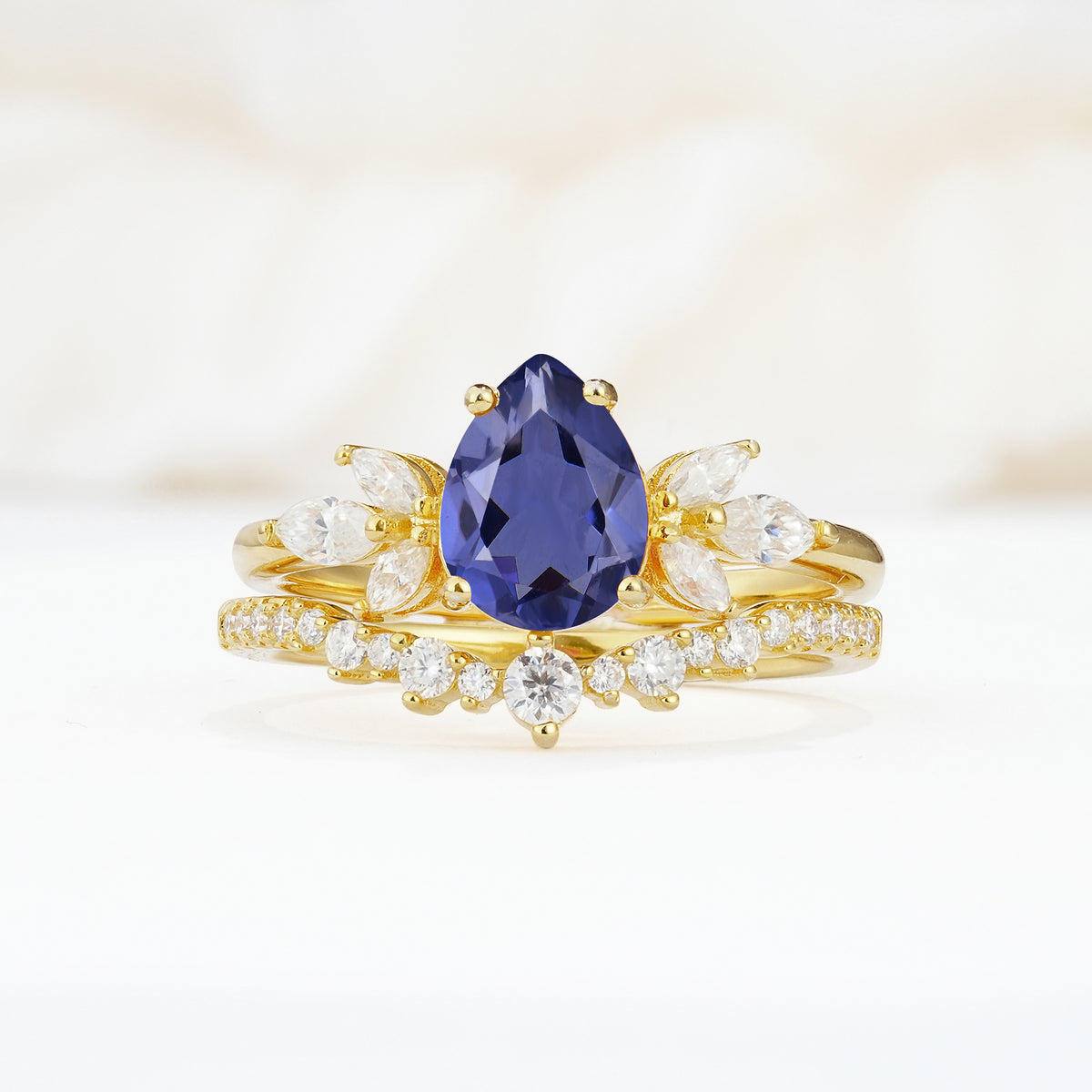 SR17165 Tanzanite Ring - Yellow-Gold