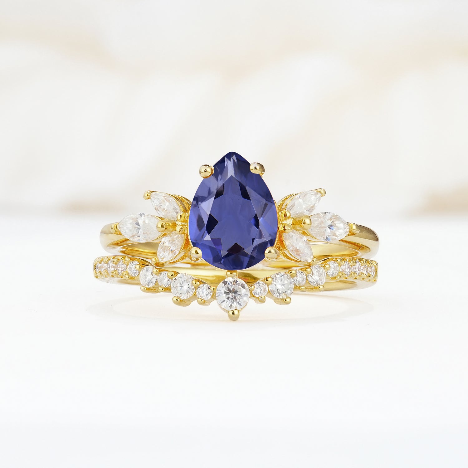 SR17165 Tanzanite Ring - Yellow-Gold