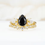 SR17165 Black Onyx Ring - Yellow-Gold