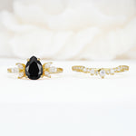SR17165 Black Onyx Ring - White-Gold
