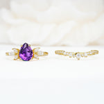 SR17165 Amethyst Ring - White-Gold