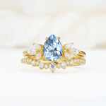 SR17165 Aquamarine Ring - Yellow-Gold