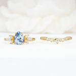 SR17165 Aquamarine Ring - White-Gold