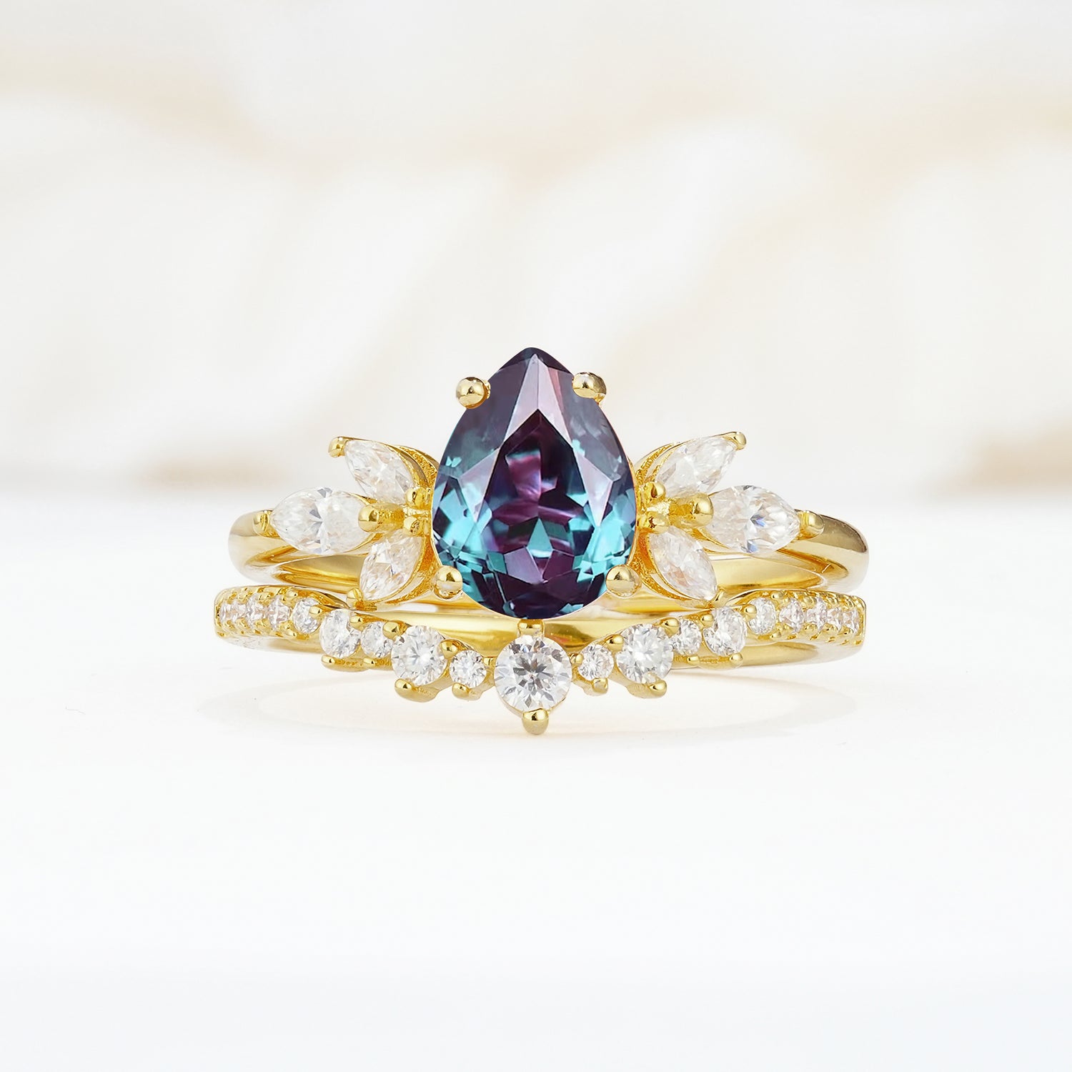 SR17165 Alexandrite Ring - Yellow-Gold