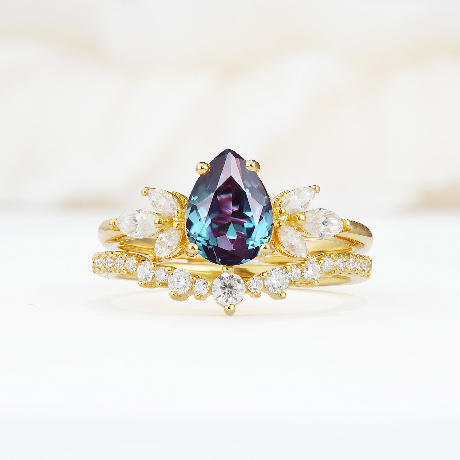 SR17165 Alexandrite Ring - Yellow-Gold