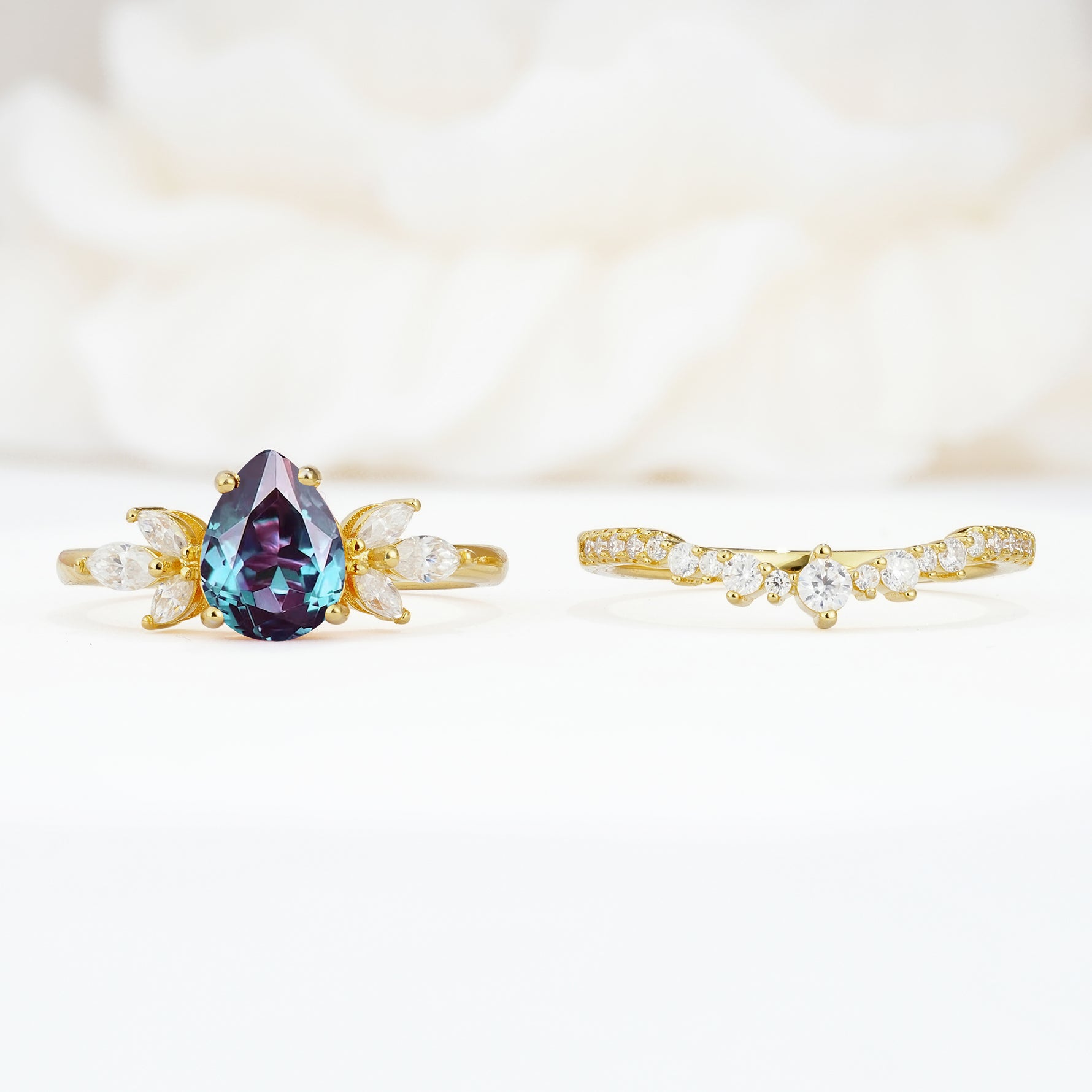 SR17165 Alexandrite Ring - White-Gold