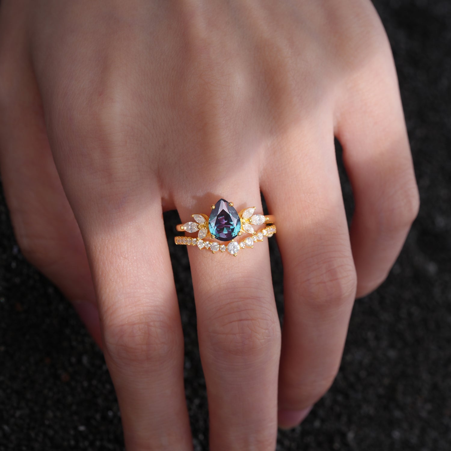 SR17165 Alexandrite Ring - Rose-Gold