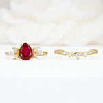 SR17165 Ruby Ring - White-Gold