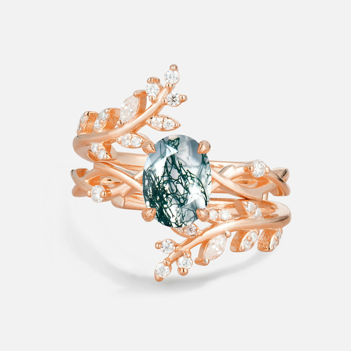 SR17167 Moss Agate Ring - Additional view
