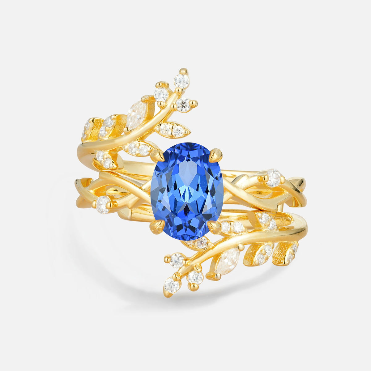 SR17167 Sapphire Ring - Yellow-Gold