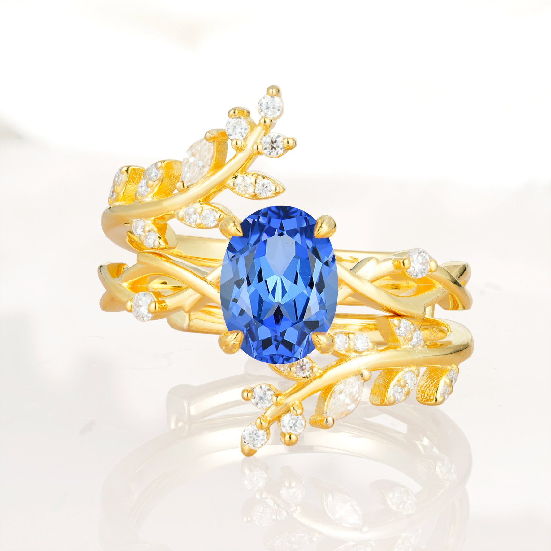 SR17167 Sapphire Ring - Yellow-Gold