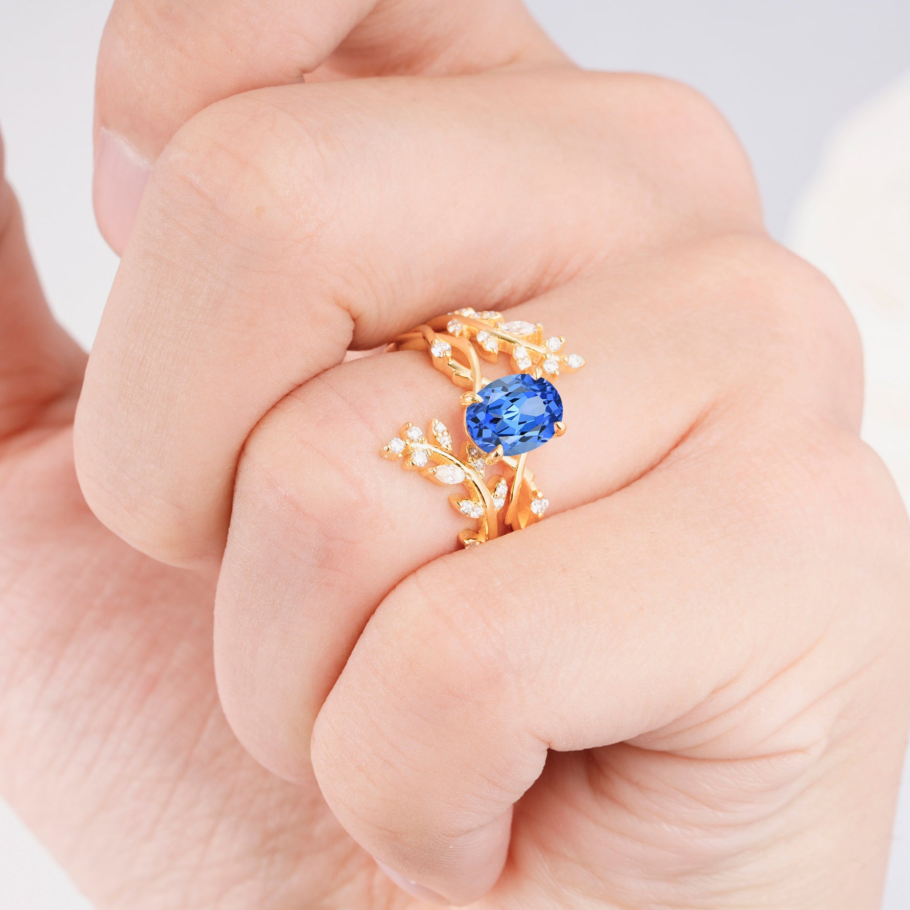 SR17167 Sapphire Ring - Rose-Gold